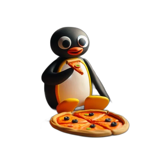 food, animal, 3d render, pixel art transparent PNG cut-out