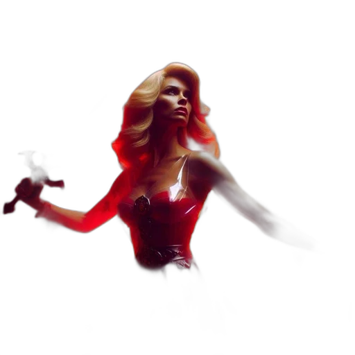 hair, dress, concept art, 3d render transparent PNG cut-out