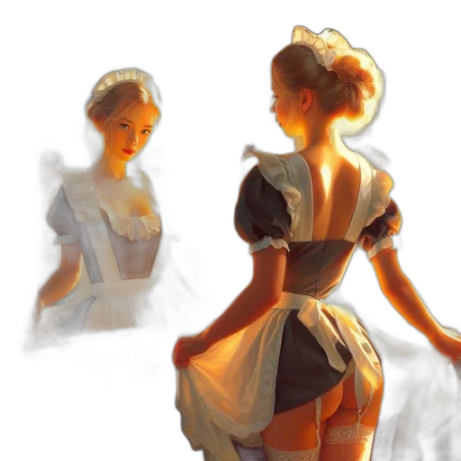 dress, concept art, oil painting, photorealistic transparent PNG cut-out