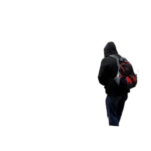 jacket, umbrella, hat, staff transparent PNG cut-out