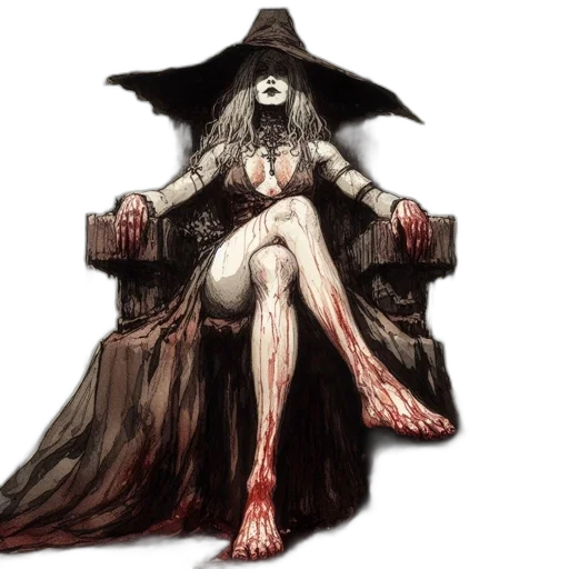 dress, staff, mask, hat transparent PNG cut-out