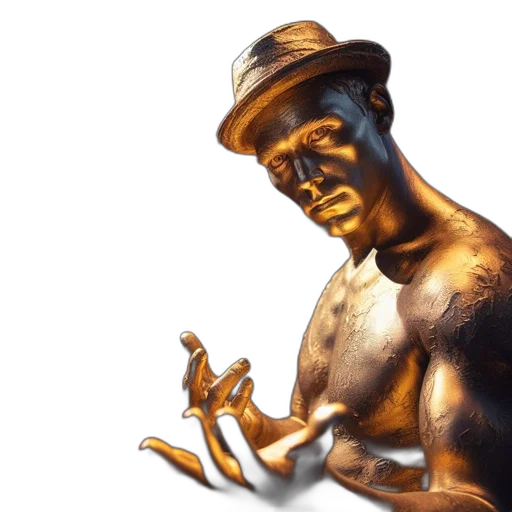 staff, hat, jewelry, 3d render transparent PNG cut-out