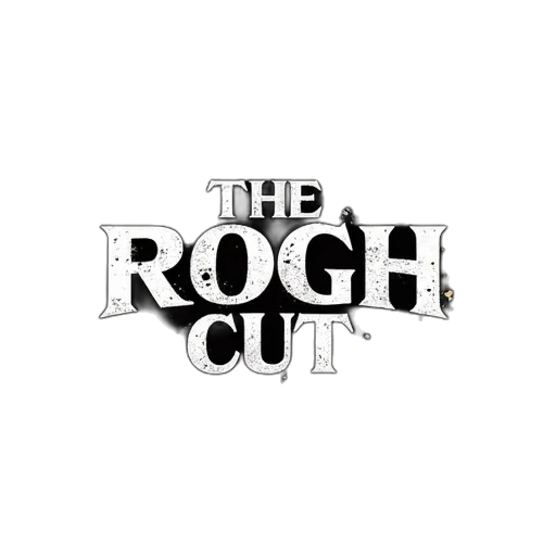 rough, cut, logo, black transparent PNG cut-out