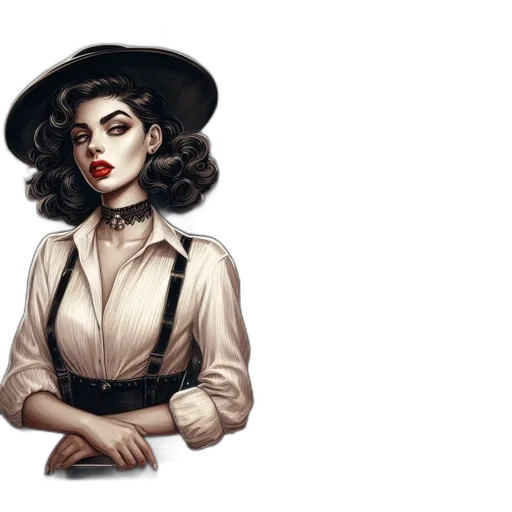 hat, staff, comic book art, concept art transparent PNG cut-out