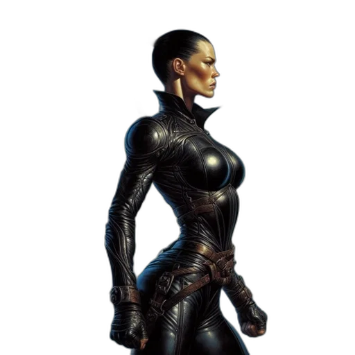dress, robot, concept art, 3d render transparent PNG cut-out