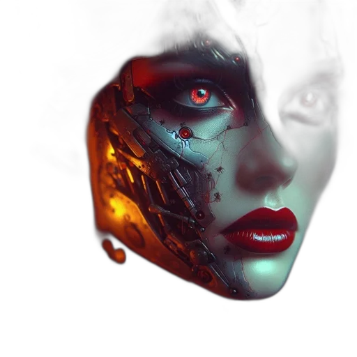 mask, face, robot, creature transparent PNG cut-out