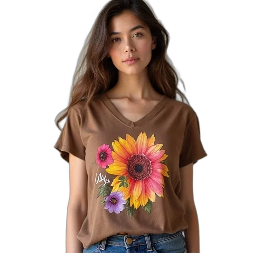 flower, dress, photorealistic, earth tones transparent PNG cut-out