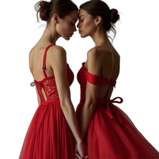 dress, jewelry, photorealistic, red transparent PNG cut-out
