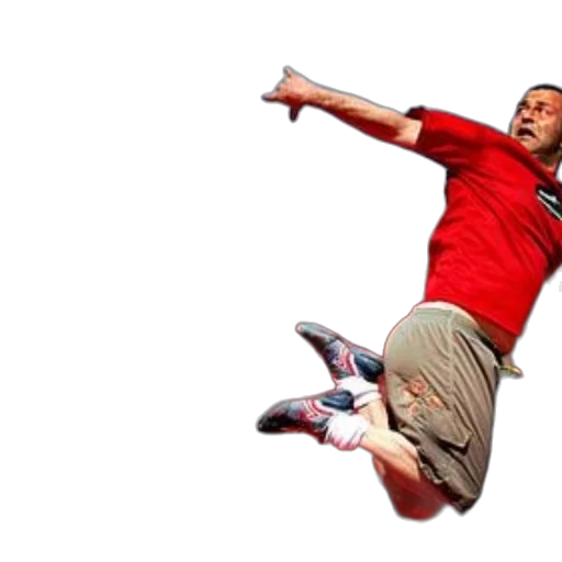 man, red, shirt, beige transparent PNG cut-out