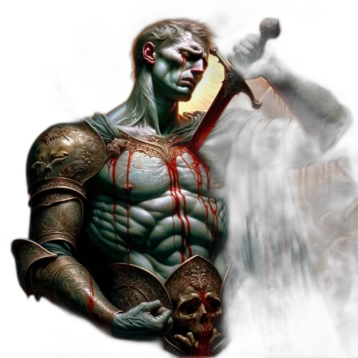 creature, sword, concept art, fantasy art transparent PNG cut-out