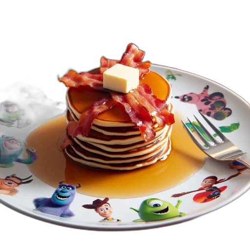 food, photorealistic, 3d render, plate transparent PNG cut-out