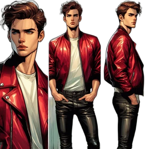jacket, comic book art, concept art, photorealistic transparent PNG cut-out