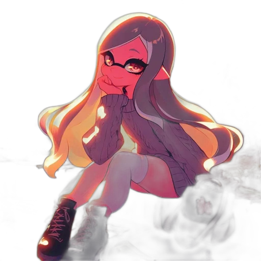 mask, weapon, dress, hair transparent PNG cut-out