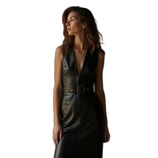 dress, jewelry, dark, earth tones transparent PNG cut-out
