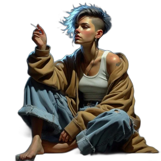 jacket, staff, weapon, jewelry transparent PNG cut-out