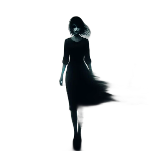 dress, face, hat, staff transparent PNG cut-out
