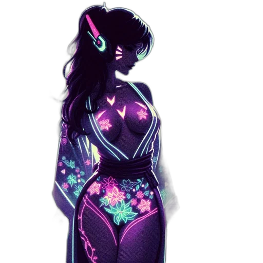 dress, robot, concept art, cyberpunk transparent PNG cut-out