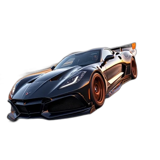 car, weapon, 3d render, photorealistic transparent PNG cut-out