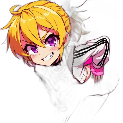 weapon, hair, staff, creature transparent PNG cut-out