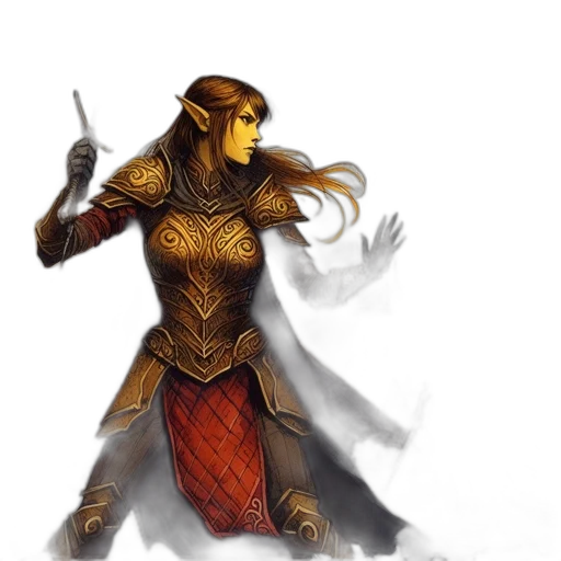 fantasy art, concept art, comic book art, pixel art transparent PNG cut-out