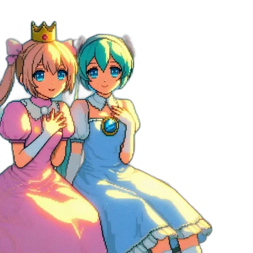 crown, dress, staff, anime transparent PNG cut-out