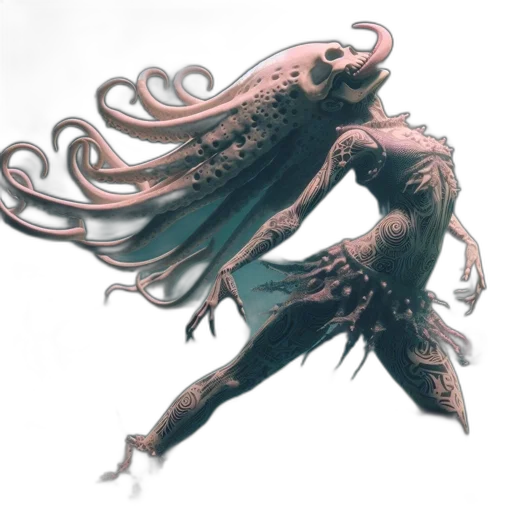 creature, hair, dress, dragon transparent PNG cut-out