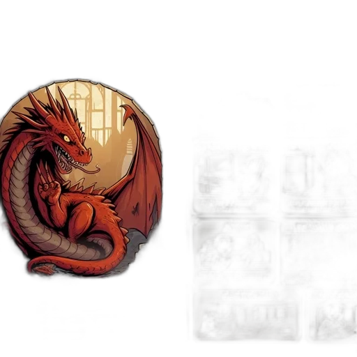dragon, concept art, fantasy art, pixel art transparent PNG cut-out