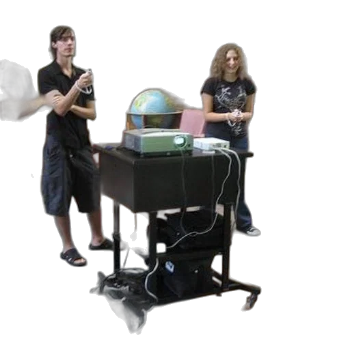 staff, furniture, robot, 3d render transparent PNG cut-out