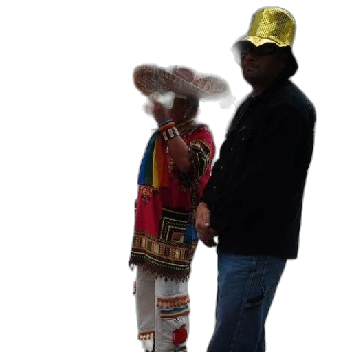 hat, mask, staff, jacket transparent PNG cut-out