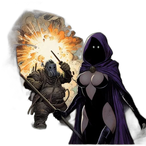 mask, weapon, concept art, comic book art transparent PNG cut-out