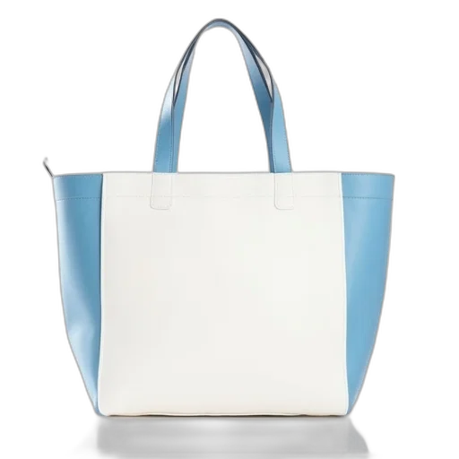blue, white, tote, bag transparent PNG cut-out