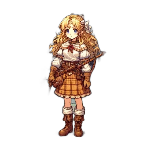 staff, dress, weapon, crown transparent PNG cut-out