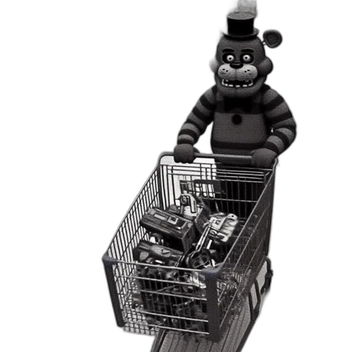 robot, 3d render, cyberpunk, monochrome transparent PNG cut-out