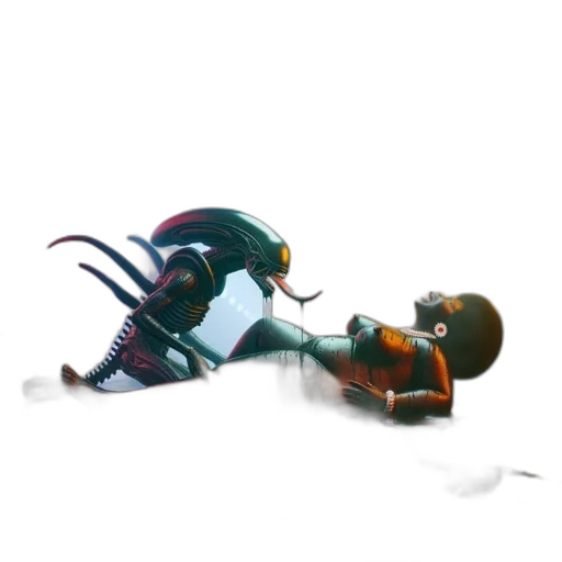 weapon, robot, staff, creature transparent PNG cut-out