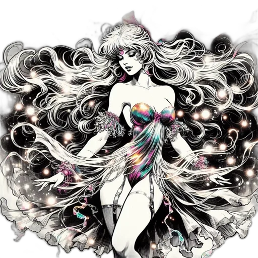 dress, comic book art, fantasy art, concept art transparent PNG cut-out