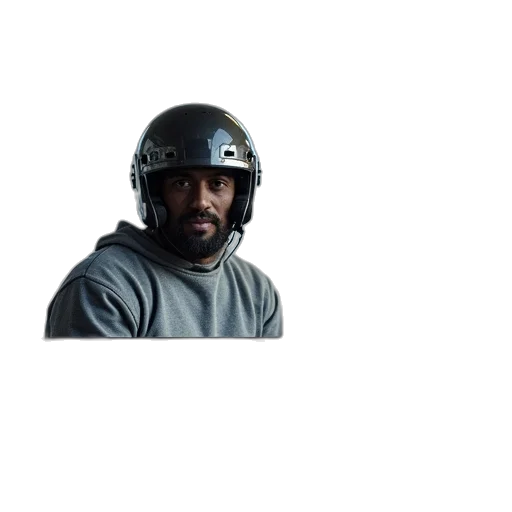 face, staff, jacket, weapon transparent PNG cut-out