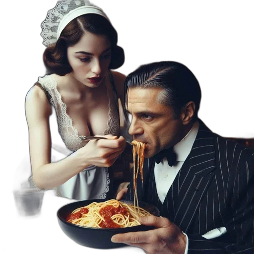 food, dress, photorealistic, comic book art transparent PNG cut-out