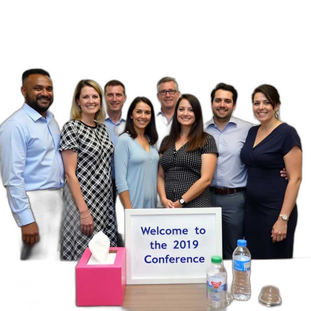 staff, group, people, standing transparent PNG cut-out