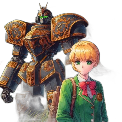 robot, weapon, jacket, sword transparent PNG cut-out