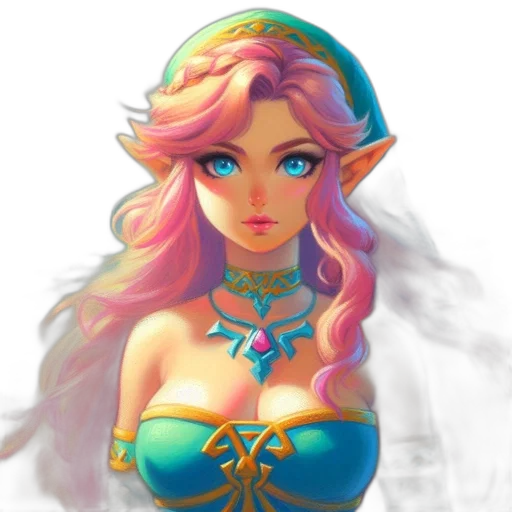 dress, crown, jewelry, fantasy art transparent PNG cut-out