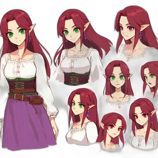 concept art, pixel art, fantasy art, anime transparent PNG cut-out