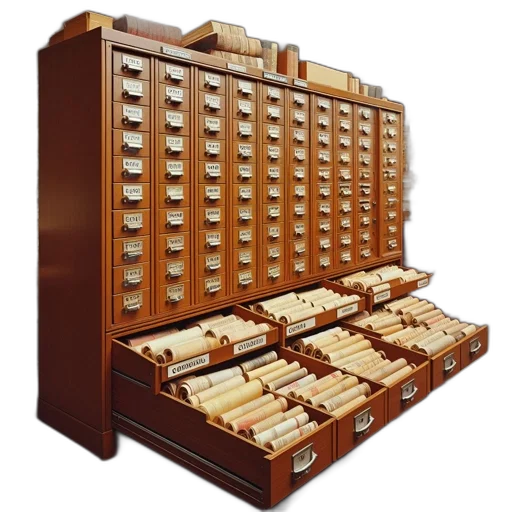 furniture, expansive, library, archive transparent PNG cut-out