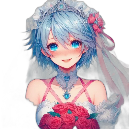 dress, crown, robot, flower transparent PNG cut-out