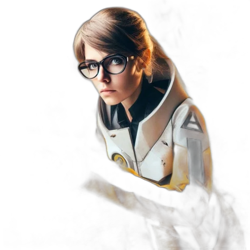 robot, staff, photorealistic, concept art transparent PNG cut-out