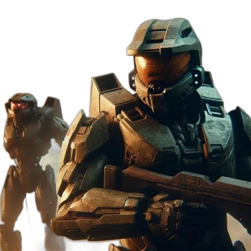 concept art, 3d render, two, armored transparent PNG cut-out