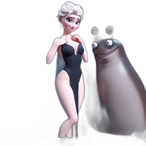 dress, concept art, 3d render, cartoon transparent PNG cut-out