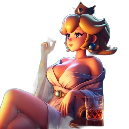 dress, crown, staff, concept art transparent PNG cut-out