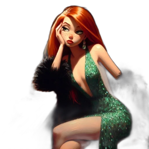 dress, concept art, fantasy art, cartoon transparent PNG cut-out