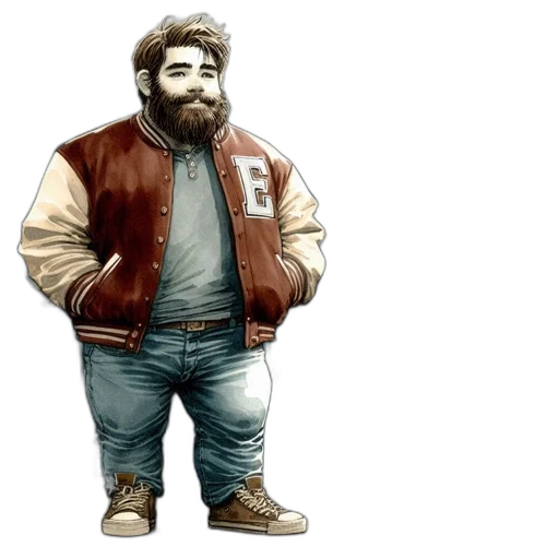 jacket, concept art, cartoon, 3d render transparent PNG cut-out