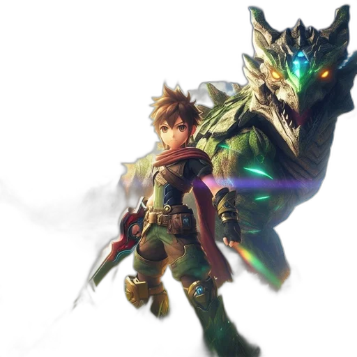 dragon, weapon, sword, creature transparent PNG cut-out